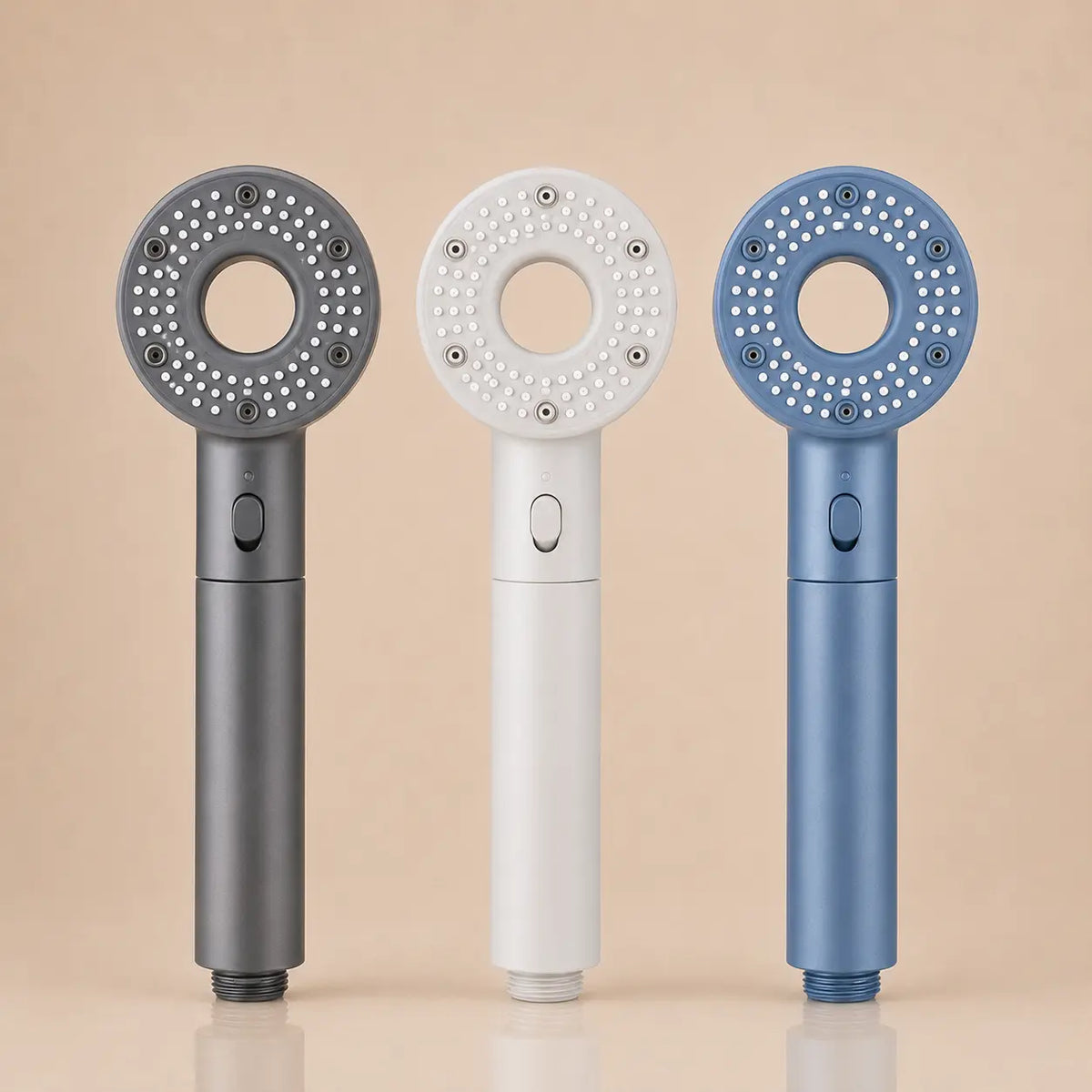 Pommeau de Douche Anti-Calcaire 5 Modes – Bleu Clair + Cartouche Incluse