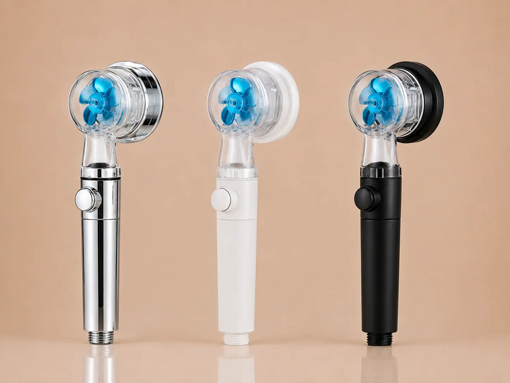 Pommeau de Douche Filtrant Turbo Propulseur 3 Modes – Blanc