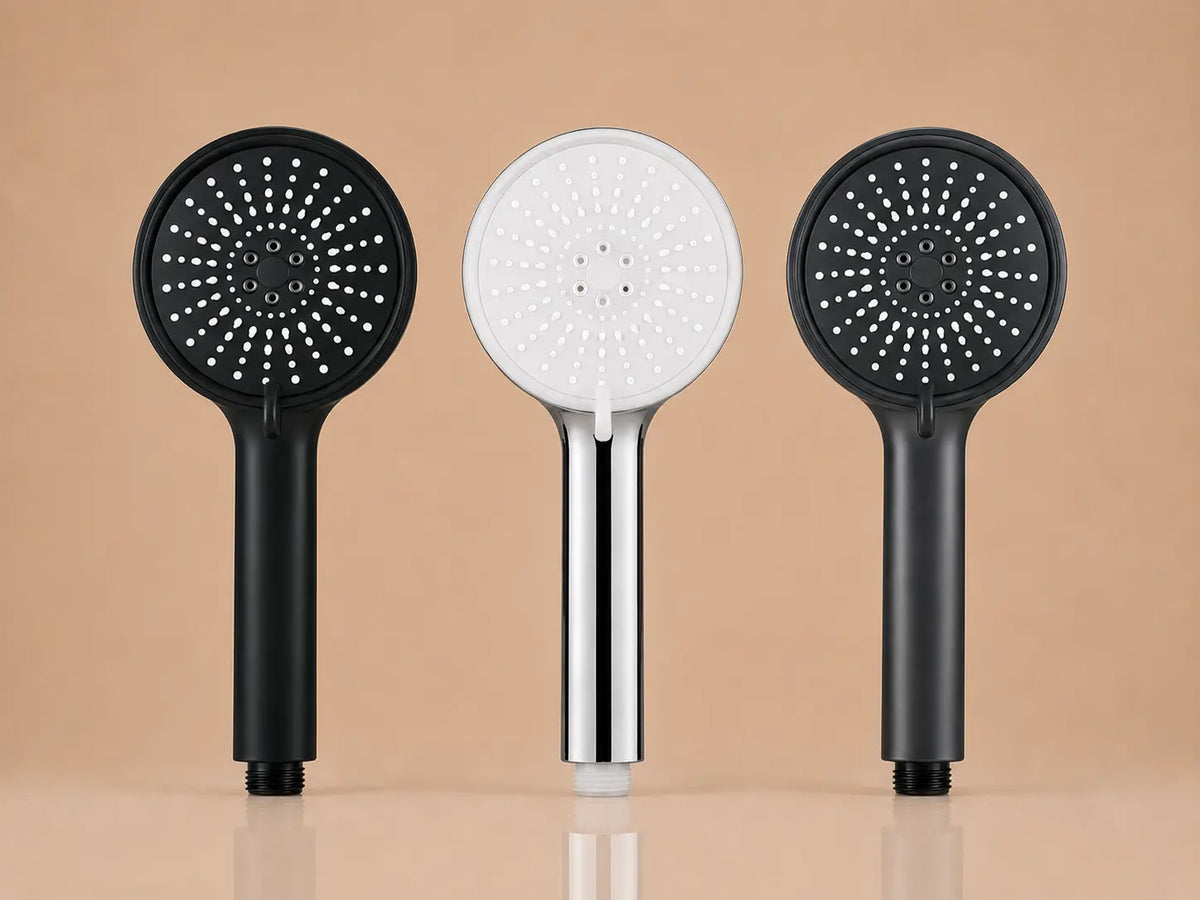 Pommeau de Douche Haute Pression Grand Panneau 12cm 3 Modes – Argent