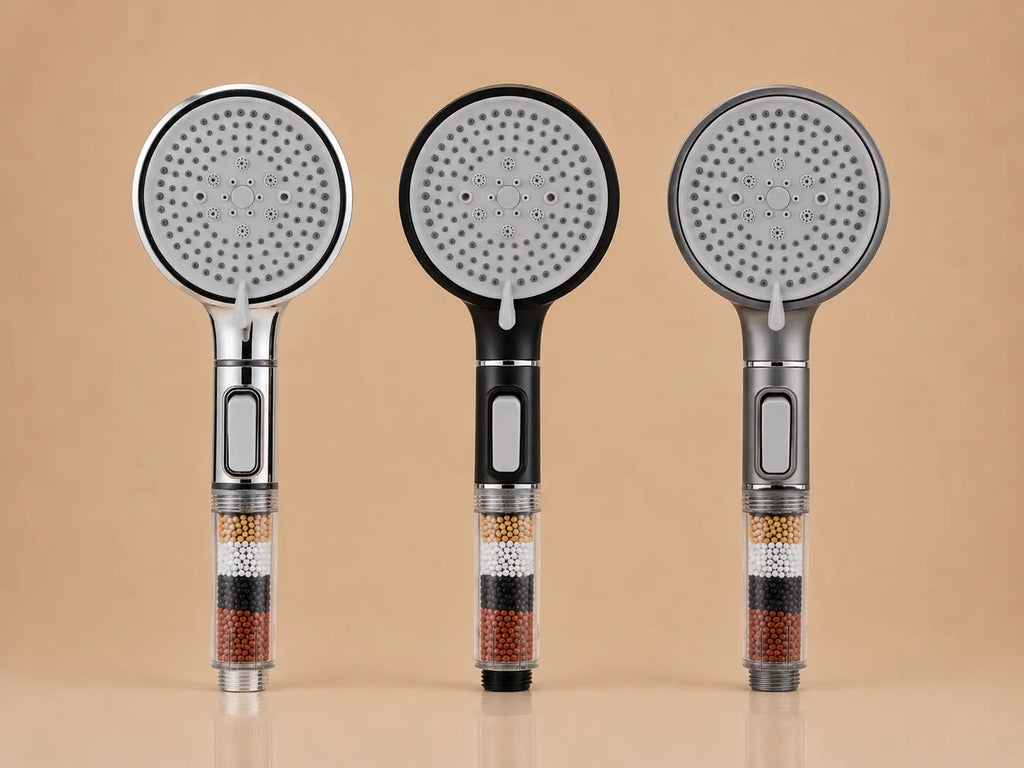 Pommeau de Douche Filtrant 5 Modes – Argent