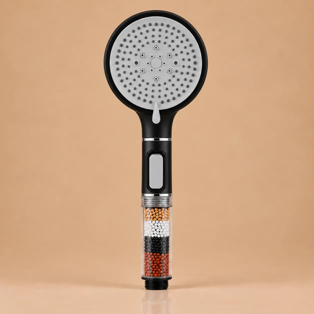 Pommeau de Douche Filtrant 5 Modes + Support – Graphite