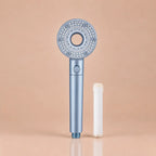 Pommeau de Douche Anti-Calcaire 5 Modes – Bleu Clair + Cartouche Incluse