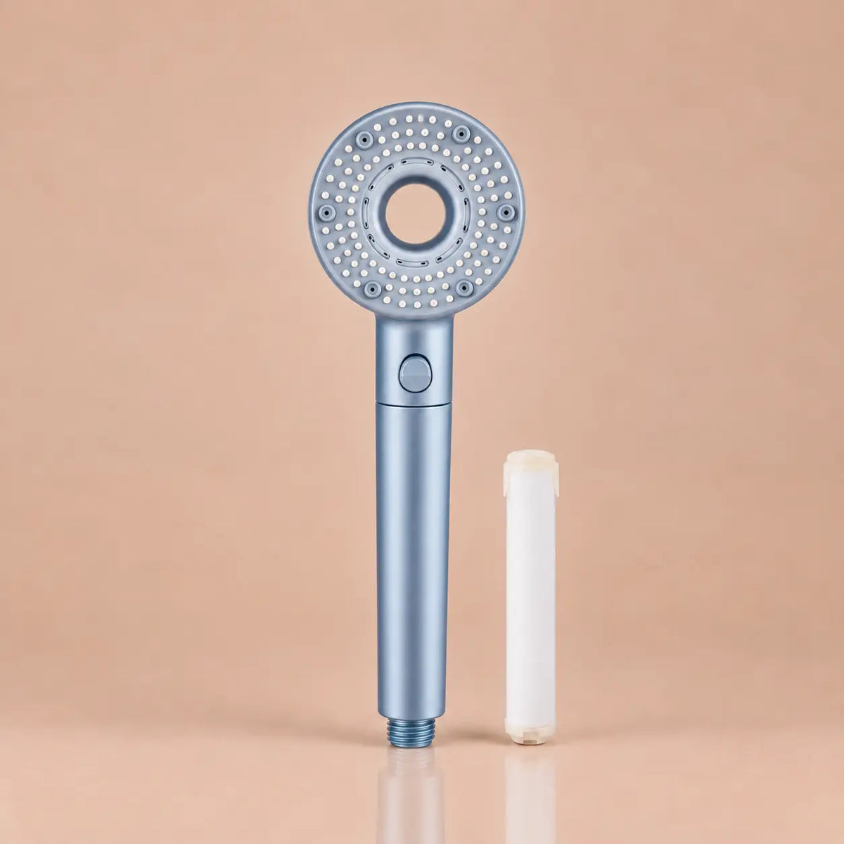 Pommeau de Douche Anti-Calcaire 5 Modes – Bleu Clair + Cartouche Incluse