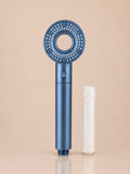 Pommeau de Douche Anti-Calcaire 5 Modes – Bleu + Cartouche Incluse